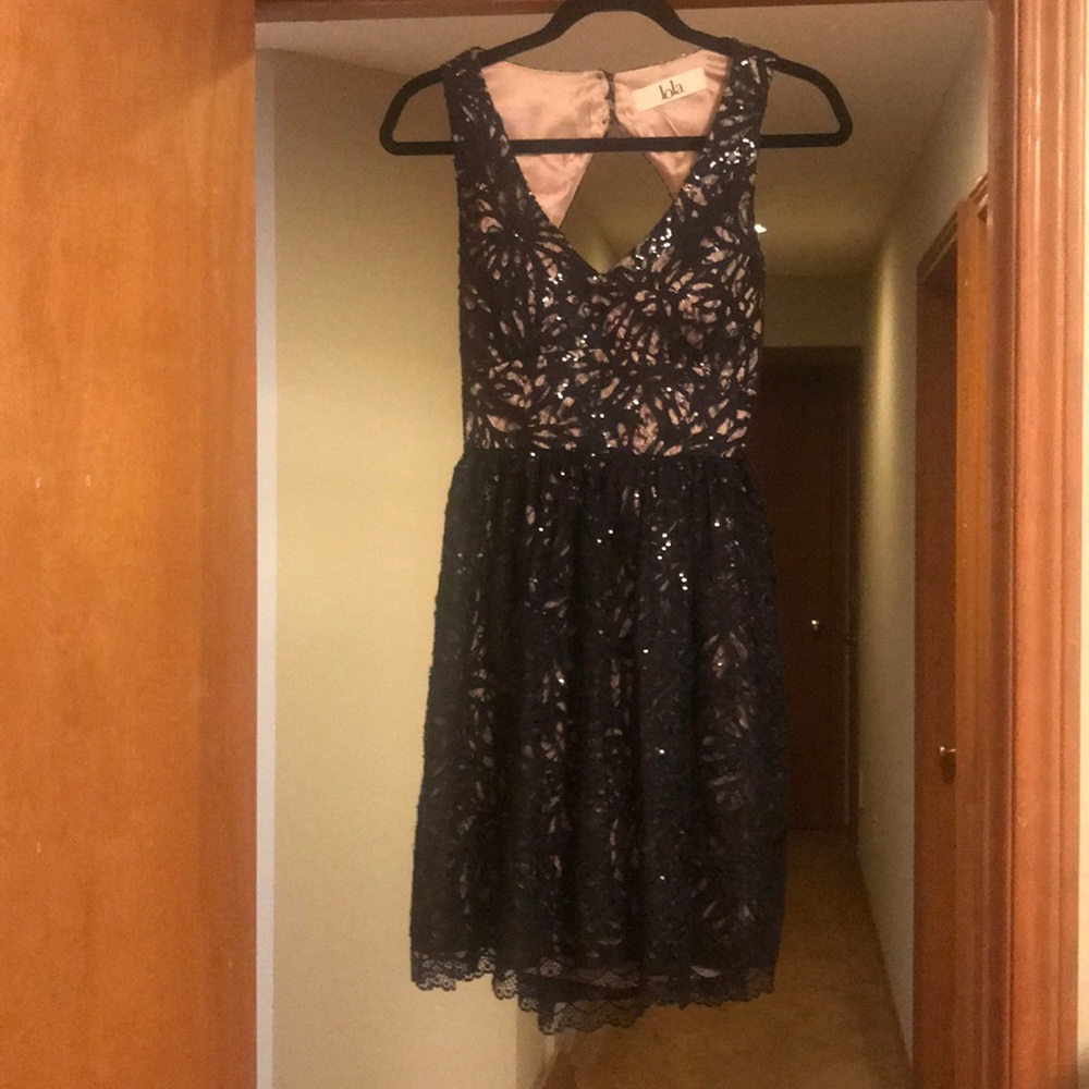 Lola, black semi formal cocktail dress